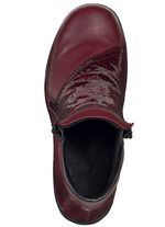 ELENA EDEN Bootie aus teilweise reptilgepr&auml;gtem Nappaleder BURGUND