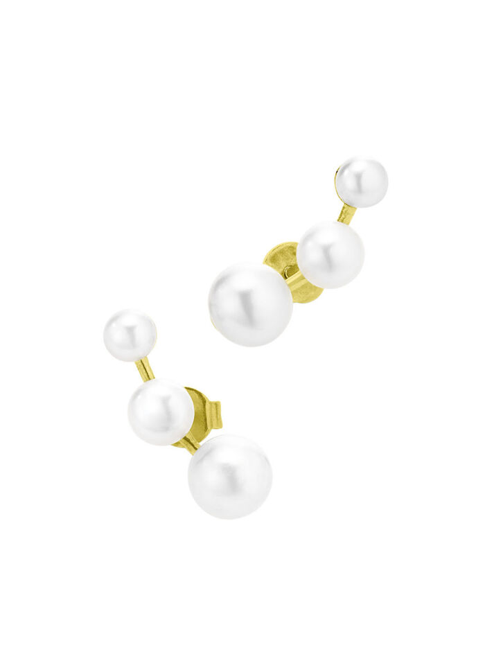 Stilvolle Ohrstecker mit Süßwasser-Zuchtperlen 