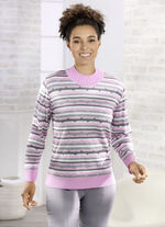Pullover in Feinstrick ROSÉ-GRAU-ECRU