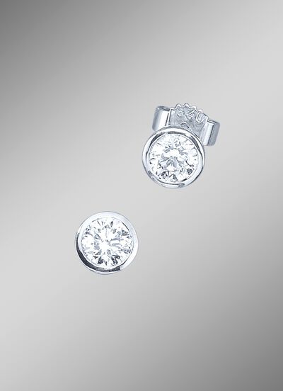 Solit&auml;r-Ohrstecker mit lupenreinen Brillanten 