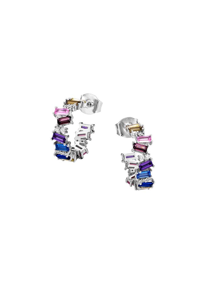 Funkelnde Vielfalt: Creolen mit synth. Zirkonia 