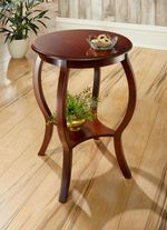 Teilmassiver Beistelltisch mit Beinen aus massivem Buchenholz NUSSBAUM