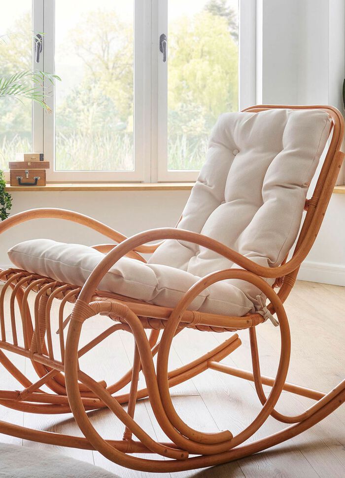 Polsterauflage f&uuml;r Rattan-Schaukelstuhl 