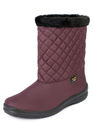 Winterstiefel mit Kunstpelzkragen 