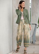 Plissee-Culotte mit geflochtenem Bindeband 