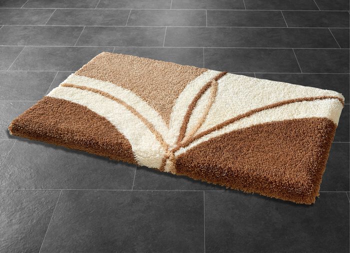 Geschmackvolle Badgarnitur mit rutschhemmender R&uuml;ckseite BEIGE