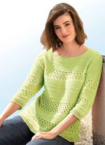 Pullover in tollem Mustermix PISTAZIE