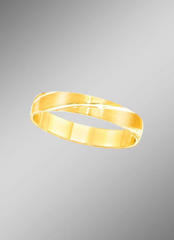 Stilvoll satiniertere Trauringe 