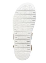 Waldl&auml;ufer Sandale aus effektvoll bedrucktem Nubukleder ECRU-BUNT