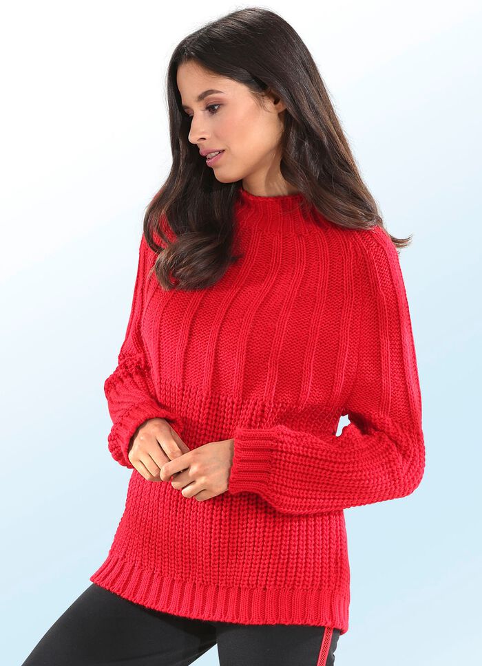 Pullover in Strukturmix 