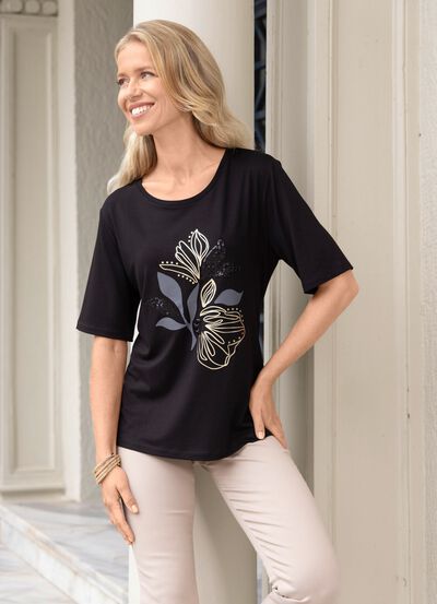 Shirt mit Paillettenzier 