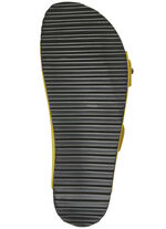 Andrea Conti Pantolette mit bunt bedrucktem Lederfußbett GELB