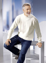 Pullover mit Strukturdessin in 3 Farben WOLLWEISS