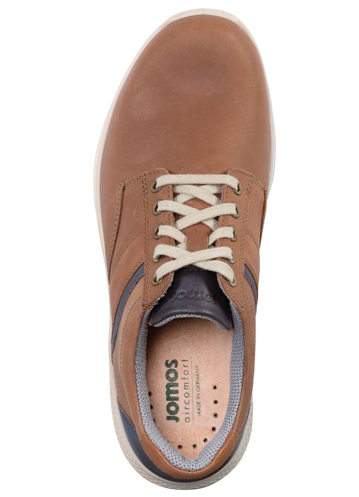 Schn&uuml;rschuh aus Rind-Nubukleder mit Nappaleder-Bes&auml;tzen 