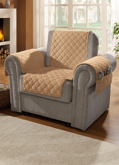 Sessel-,Couch- und Armlehnenschoner aus Schafschurwolle 