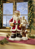 Goebel Weihnachtsmann mit Eule aus Feinsteingut 