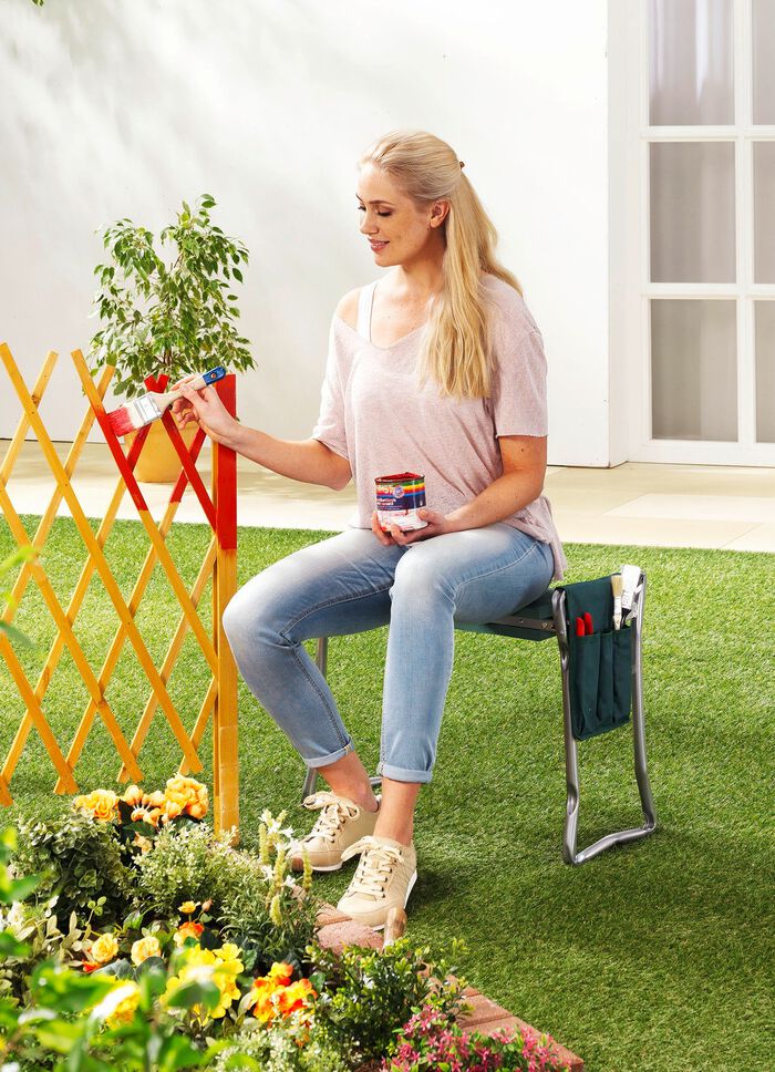 Faltbare Garten-Kniebank mit Schaumstoff-Polsterung 