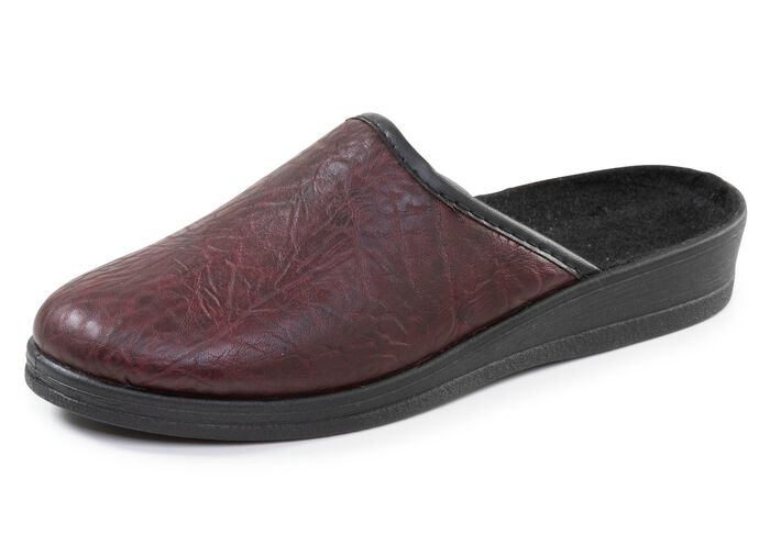 Klassische Damen-Hausschuhe, mit Textilfutter 