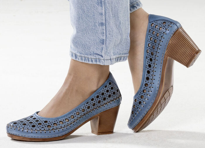 Gemini, sommerliche Damen-Pumps, Weite G, aus Leder JEANS