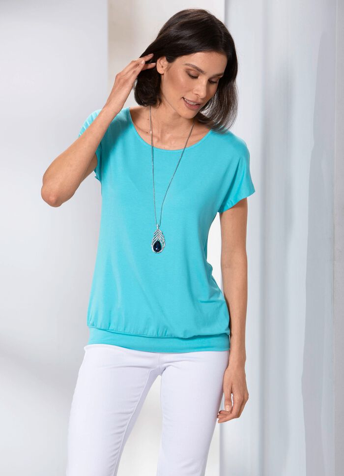 Shirt-Tunika mit Elastan 