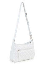 Laurina Tasche mit angesagter Steppung und Ziernieten WEISS