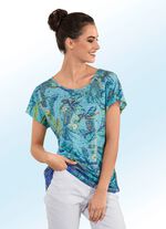 Shirt mit bunter Strasszier 