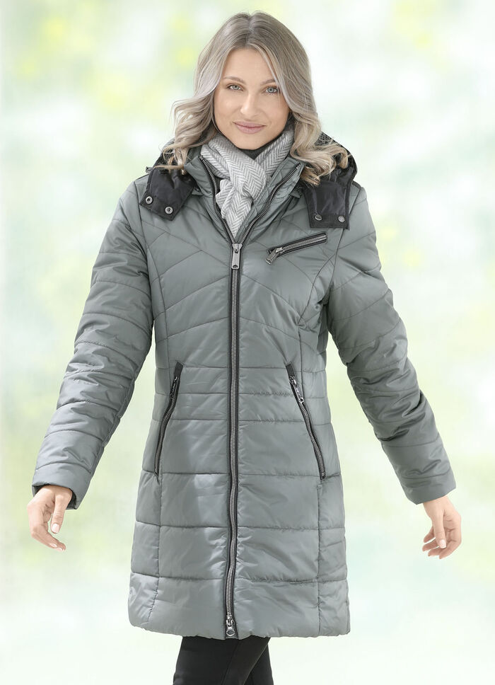 Funktionsjacke mit abnehmbarer Kapuze 