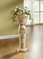 Handbemalte Säule mit Übertopf 