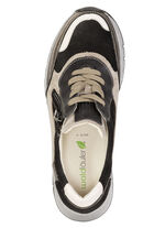 Waldläufer, bequeme Damen-Sneaker, Weite H, mit herausnehmbarem Fußbett TAUPE-BUNT