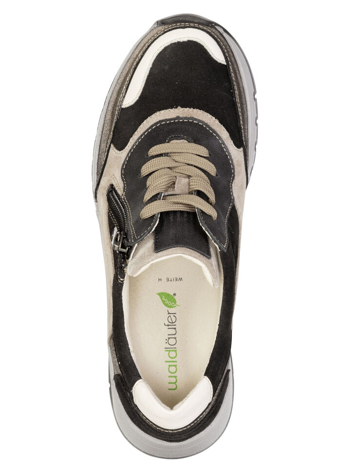 Waldläufer, bequeme Damen-Sneaker, Weite H, mit herausnehmbarem Fußbett TAUPE-BUNT