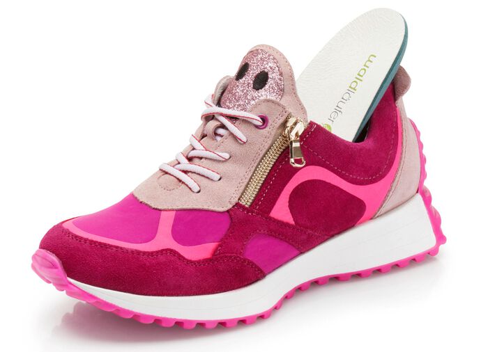 Waldl&auml;ufer Sneaker mit frecher Glitzer-Applikation PINK