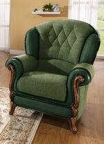 Polsterm&ouml;bel mit edlen Holzchatosen GR&Uuml;N