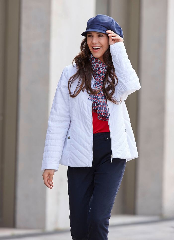 Jacke mit Rei&szlig;verschlussleiste WEISS