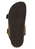 GINO GALANTE, leichte Herren-Sandalen, mit Gummizug GR&Uuml;N