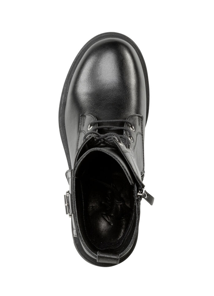 Andrea Conti Stiefelette mit modischen, aufgesetzten T&auml;schchen SCHWARZ