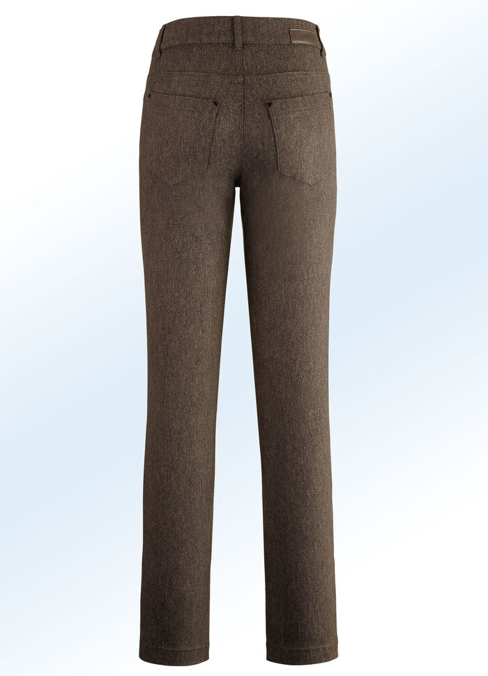 Hose mit angenehm weicher, wärmender Innenseite NUGATBRAUN