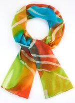 Schal mit Batikdessin 