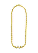 Vergoldete Halskette mit Zirkonia 