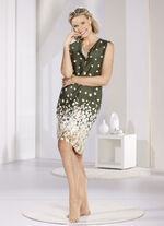 Knielanges Laurina Nachthemd mit floralem Bordürendruck  