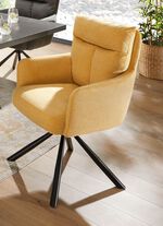 2er-Set Armlehnenst&uuml;hle in XXL-Sitzbreite GELB