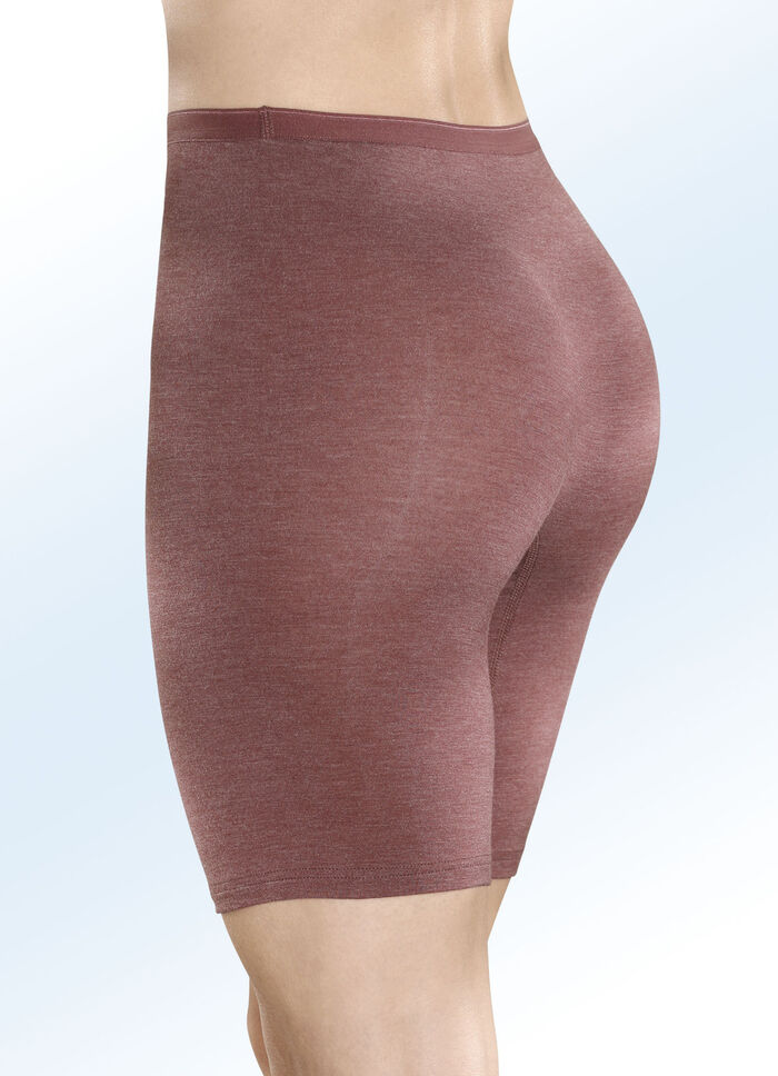 Sylvia Speidel Zweierpack Longpants mit Viskose 2x BORDEAUX MELIERT