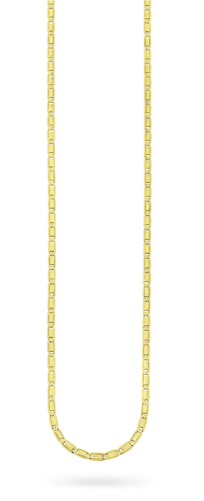 Massive Pl&auml;ttchenkette, diamantiert 