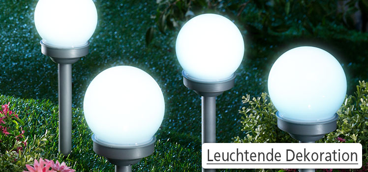 Verschönert jeden Garten im Dunkeln: leuchtende Dekoration