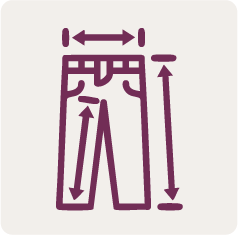 Icon Größenrechner für Damenhosen
