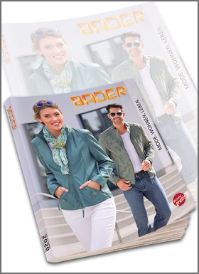 Der BADER-Hauptkatalog mit einem Mode-Titelmotiv für Damen und Herren.